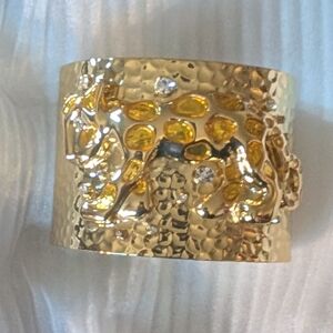 Lilly Pulitzer Gold and Yellow Statement Ring